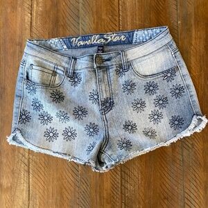 Women’s Denim Jean Shorts Floral Vanilla Star 7